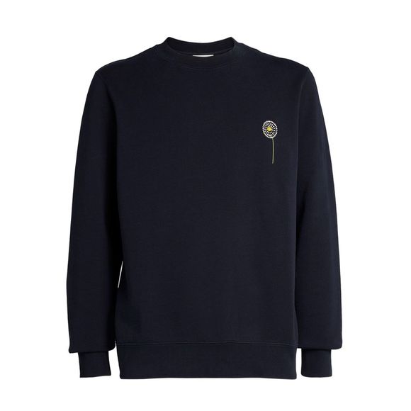 SANDRO Embroidered Dandelion Sweatshirt Marine Size M - Picture 5 of 11